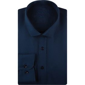 Süvari GM1007100444 Klasik Yaka Slim Fit Düz Mavi Erkek Gömlek