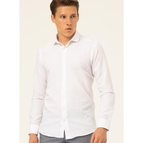 Süvari GM1007100455 Klasik Yaka Düz Beyaz Erkek Gömlek