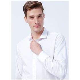 Süvari GM1007100480 Klasik Yaka Düz Beyaz Erkek Gömlek