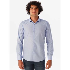 Süvari GM1007100488 Klasik Yaka Düz Mavi Erkek Gömlek