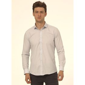 Süvari GM1007100497 Klasik Yaka Düz Mavi Buz Erkek Gömlek