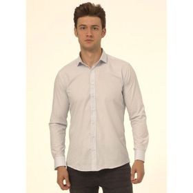 Süvari GM1007100497 Klasik Yaka Düz Mavi Buz Erkek Gömlek