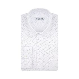 Süvari GM2006400308 Klasik Yaka Regular Fit Baskılı Siyah Erkek Gömlek