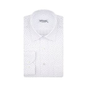 Süvari GM2006400308 Klasik Yaka Regular Fit Baskılı Siyah Erkek Gömlek