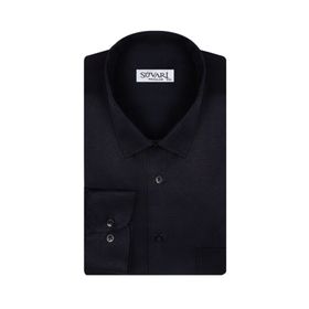 Süvari GM2020564202 Rahat Kalıp Armür Desenli Cepli Lacivert Erkek Gömlek