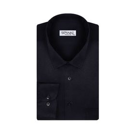 Süvari GM2020564202 Rahat Kalıp Armür Desenli Cepli Lacivert Erkek Gömlek
