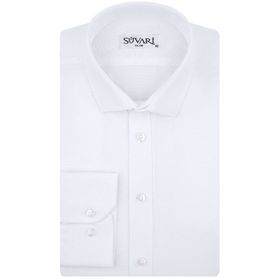 Süvari GM2024700291 Klasik Yaka Fit Armürlü Mavi Erkek Gömlek