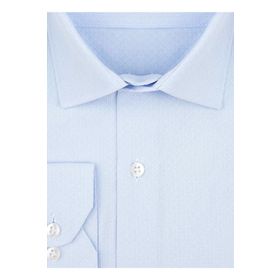 Süvari GM2025000183 Klasik Yaka Regular Fit Armürlü Mavi Erkek Gömlek