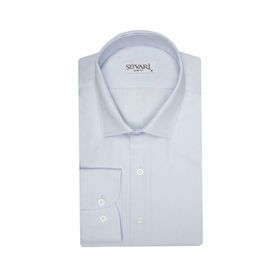 Süvari Slim Fit Açık Mavi Düz Erkek Gömlek