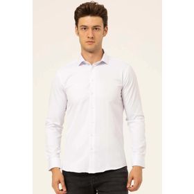 Süvari Slim Fit Armür Desenli Erkek Gömlek
