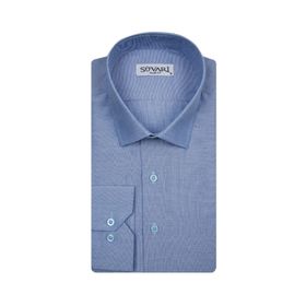Süvari Slim Fit Koyu Mavi Düz Erkek Gömlek