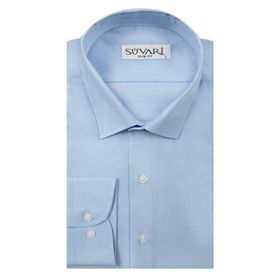 Süvari Slim Fit Mavi Düz Erkek Gömlek