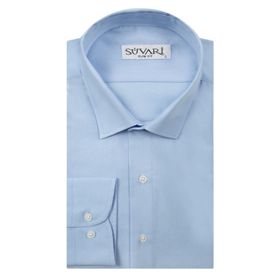 Süvari Slim Fit Mavi Düz Erkek Gömlek