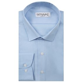 Süvari Slim Fit Mavi Düz Erkek Gömlek