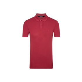 Süvari TS1014000218 Polo Yaka Slim Fit Pike Desenli Bordo Erkek T-shirt