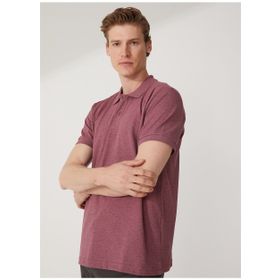 Süvari TS1014000271 Polo Yaka Armürlü Koyu Bordo Erkek T-Shirt