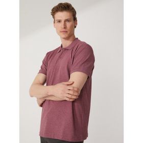 Süvari TS1014000271 Polo Yaka Armürlü Koyu Bordo Erkek T-Shirt