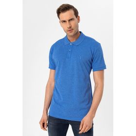 Süvari TS1014000271 Polo Yaka Armürlü Lacivert Erkek T-Shirt
