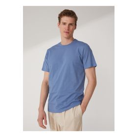 Süvari TS1014000281 O Yaka Düz Mavi Erkek T-Shirt