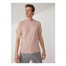 Süvari TS1014000281 O Yaka Düz Pembe Erkek T-Shirt