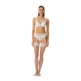 Suwen Ekru Latte Garter Kemerli Jartiyer
