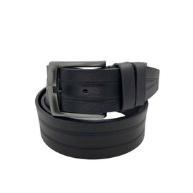 Süzer 500-61-22K-E 4.5 cm Siyah Tek Katmanlı Hakiki Manda Derisi Desenli Spor Kot Kemer