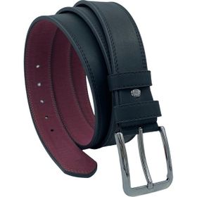 Süzer 7000 4 cm Siyah Büyük Beden Suni Deri Çift Dikişli Spor Kemer