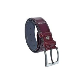 Süzer 7400-97 4 cm Bordo Rugan Suni Deri Dikişli Klasik Kemer