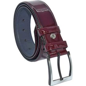 Süzer 7400-97 Bordo Rugan Suni Deri Dikişli Model Klasik Erkek Kemer