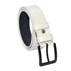 Süzer 9016-11 4 cm Beyaz Suni Deri Dikişli Model Spor Kemer