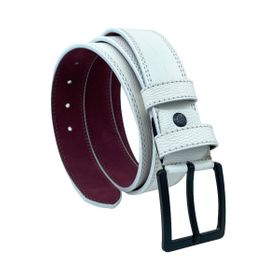 Süzer 9016-11 4 cm Beyaz Suni Deri Dikişli Model Spor Kemer