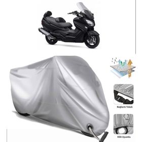 Suzuki Burgman AN 650 ABS Siyah Arka Çanta Uyumsuz Ultra Kalın Su Geçirmez Motor Brandası