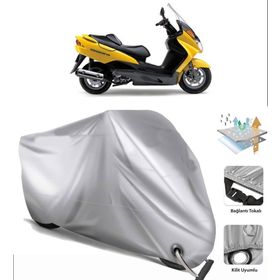 Suzuki Burgman UH 150 Siyah Arka Çanta Uyumsuz Ultra Kalın Su Geçirmez Motor Brandası
