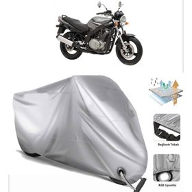 Suzuki GS 500 Siyah Arka Çanta Uyumsuz Ultra Kalın Su Geçirmez Motor Brandası