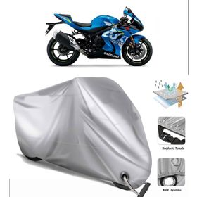 Suzuki GSX-R 1000 Siyah Arka Çanta Uyumsuz Ultra Kalın Su Geçirmez Motor Brandası