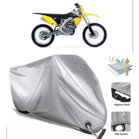 Suzuki RM Z250 Siyah Arka Çanta Uyumsuz Ultra Kalın Su Geçirmez Motor Brandası