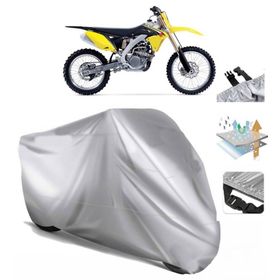 Suzuki RM Z250 Siyah Arka Çanta Uyumsuz Ultra Kalın Su Geçirmez Motor Brandası