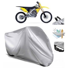 Suzuki RM Z250 Siyah Arka Çanta Uyumsuz Ultra Kalın Su Geçirmez Motor Brandası