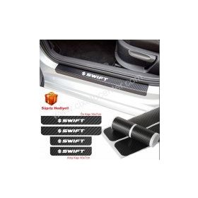 Suzuki Swift 4 Adet Karbon Kapı Eşiği Sticker