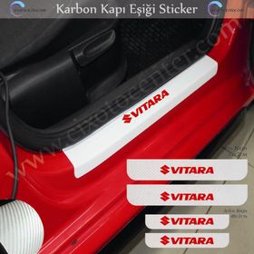 Suzuki Vitara 4 Adet Karbon Kapı Eşiği Sticker