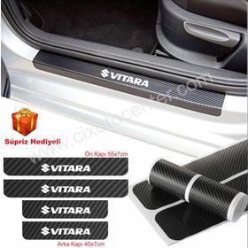 Suzuki Vitara 4 Adet Karbon Kapı Eşiği Sticker