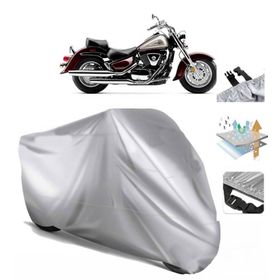 Suzuki VL 1500 Intruder Siyah Arka Çanta Uyumsuz Ultra Kalın Su Geçirmez Motor Brandası
