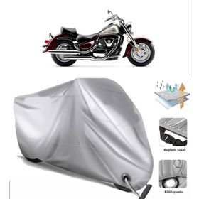 Suzuki VL 1500 Intruder Siyah Arka Çanta Uyumsuz Ultra Kalın Su Geçirmez Motor Brandası