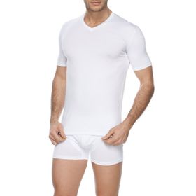 SVM 9022 Beyaz V Yaka Erkek T-Shirt