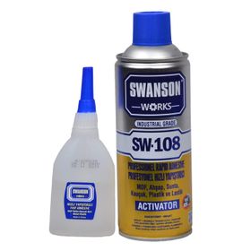 Swanson 400 ml + 100 ml Ahşap Sunta Kauçuk Plastik ve Mdf Kit Profesyonel Hızlı Yapıştırıcı Seti