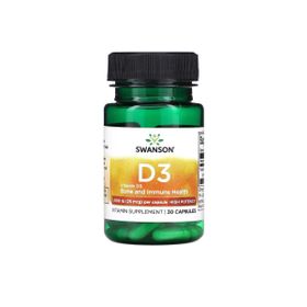 Swanson Vitamin D3 1000 IU 25 mg 30 Kapsül