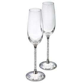 Swarovski 255678 Crystalline Toasting Flutes Set Of 2 Ev Dekorasyonu