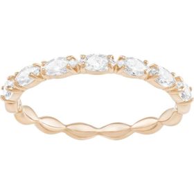 Swarovski 5366573 50 Vittore Marquise Beyaz Pembe Altın Rengi Kaplama Yüzük