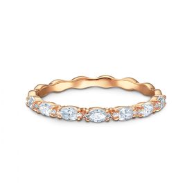 Swarovski 5366573 50 Vittore Marquise Beyaz Pembe Altın Rengi Kaplama Yüzük