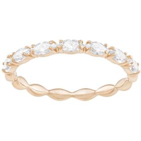 Swarovski 5366573 50 Vittore Marquise Beyaz Pembe Altın Rengi Kaplama Yüzük